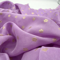 Mauve & Gold Woven Dola Jacquard Fabric By the Yard - Image 3